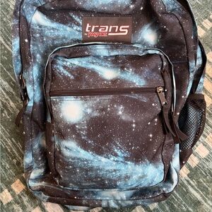Jansport Trans Galaxy Print Backpack in Blue and Black
